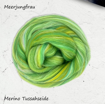 Merino Tussahseide, Meerjungfrau Grün