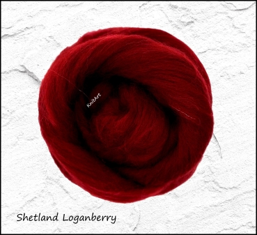 Shetland Loganberry, tief dunkel Rot