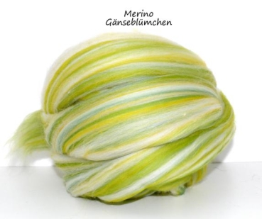 Merino Color, Gänseblümchen Grün Weiss Gelb