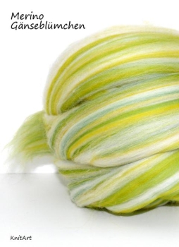 Merino Color, Gänseblümchen Grün Weiss Gelb