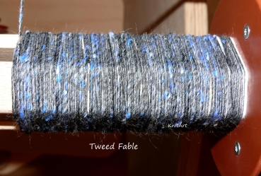 Merino Tweed, Fable Grau Blau