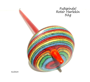 Fußspindel Roter Harlekin 23g + Batt, Geschenke Set