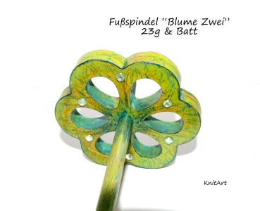 Fußspindel, Anfängerspindel "Blume Zwei" & Batt