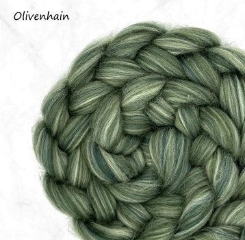 Olivenhain, Shetland Merino Bio Nylon, Grün - Socken und mehr