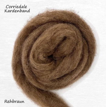Corriedale Kardenband, Reh Braun