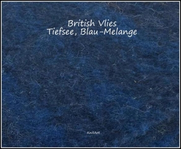 Preview: Neu British Vlies, Tiefensee Blau - Melange