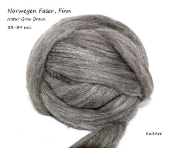 NEU Nowegen Faser,  Ole - Finn, Natur Grau Braun