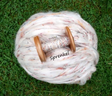 NEU Polwarth-Wolle-Viskose Nepps * Sprenkel *