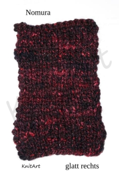 NEU Nomura - BFL & Maulbeerseide - Rot Schwarz