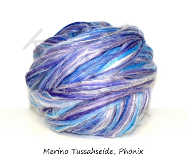 NEU Merino Tussahseide, Phönix - Blau Lila