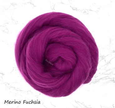 Merino Uni, Fuchsia Lila