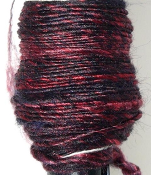 Preview: NEU Nomura - BFL & Maulbeerseide - Rot Schwarz