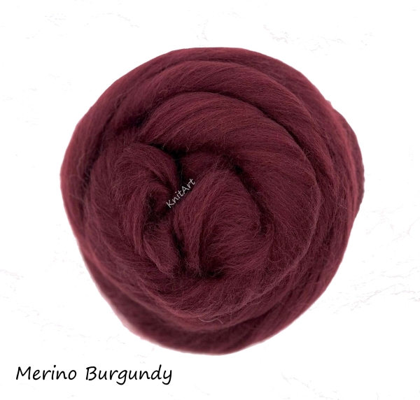 Merino Uni, Burgundy Rot