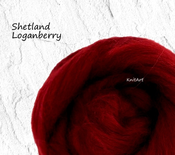 Shetland Loganberry, tief dunkel Rot