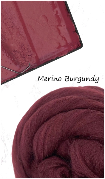 Merino Uni, Burgundy Rot