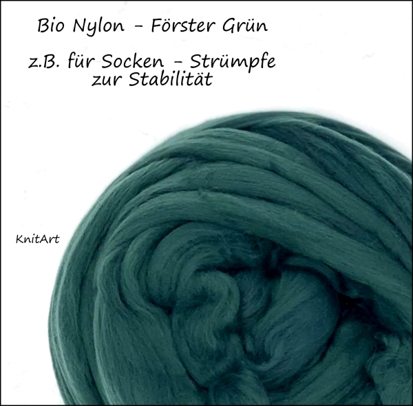 Bio Nylon aus Rizinusöl, Dunkel Grün - Socken - Strümpfe