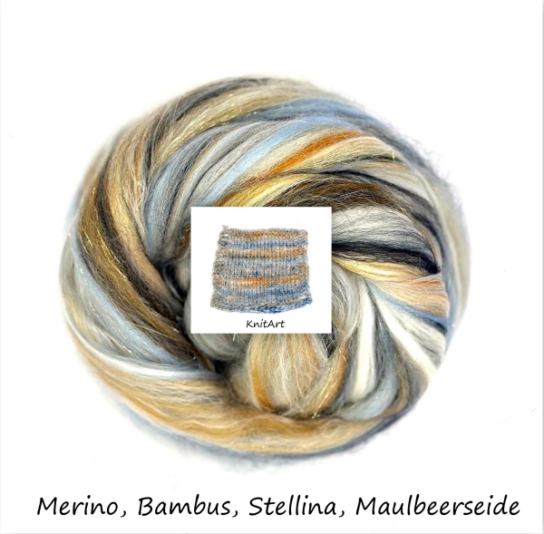Merino Bambus, Blueberry Blau