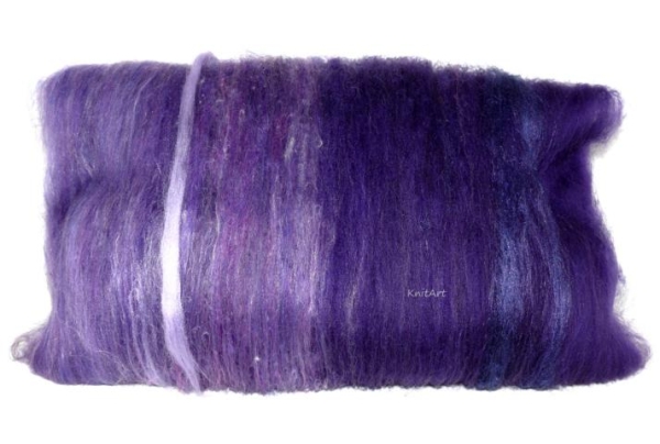 Handkardierte Batts * Purpleheart Lilaherz  *