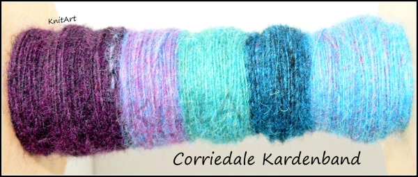 Corriedale Kardenband Heidelbeercake, Blau Flieder