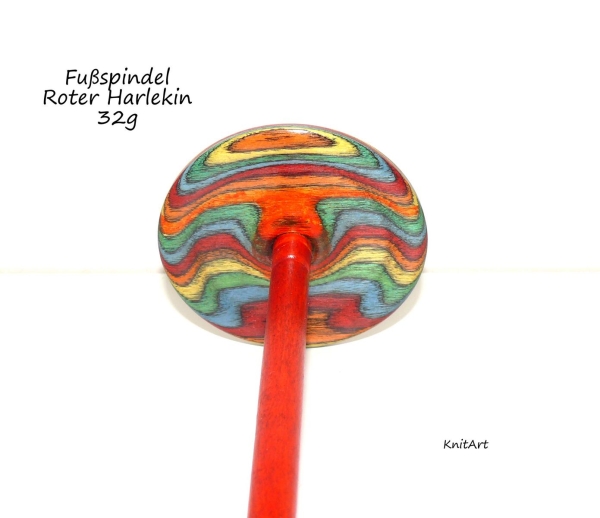 Fußspindel Roter Harlekin 23g + Batt, Geschenke Set