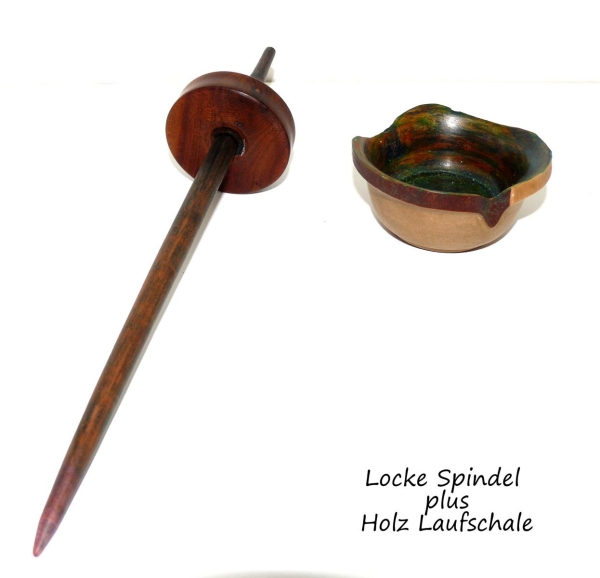 Tibetische Supported Spindel 32g + Laufschale, Geschenke Set