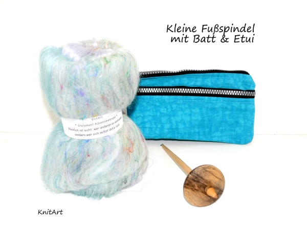 Kleine Fußspindel Natural 10g & Batt & Etui - Geschenke Set