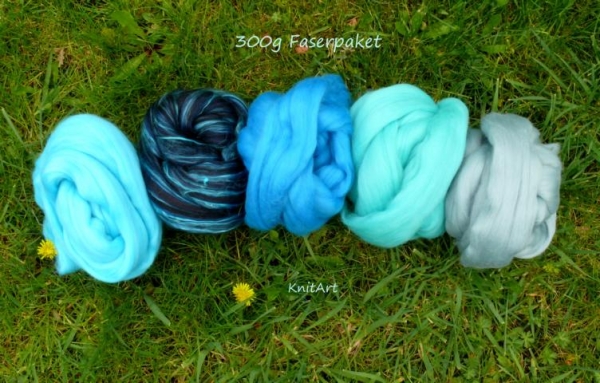 300g Faserpaket Blau blau