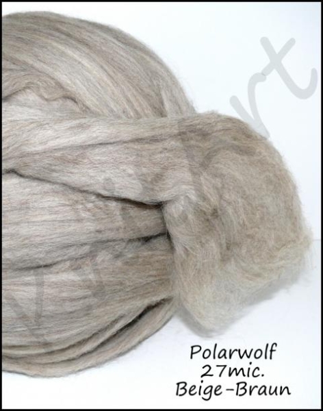 Polarwolf / Eiswolf, Beige Braun 27mic.