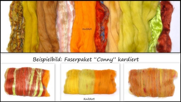 Faserpaket " Josh Grün " FARBVERLAUF Kardieren MISCHEN ArtYarn etc.
