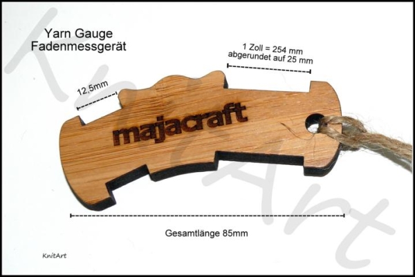 Majacraft Yarn Gauge - Garnlehre, Fadenmessgerät