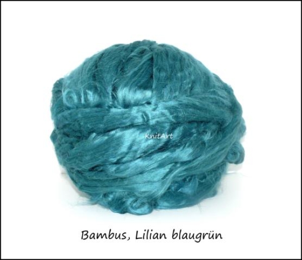 Tussahseide Lilian,  Ocean Blau Grün