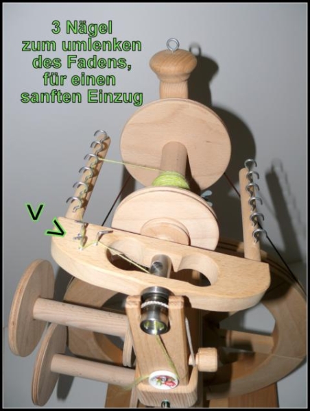 Modifiziertes, neuwertiges Reise Spinnrad * Merino * mit Doppel-Wipp-Tritt plus Haspel, Zunächst RESERVIERT f. Fr. Weiß