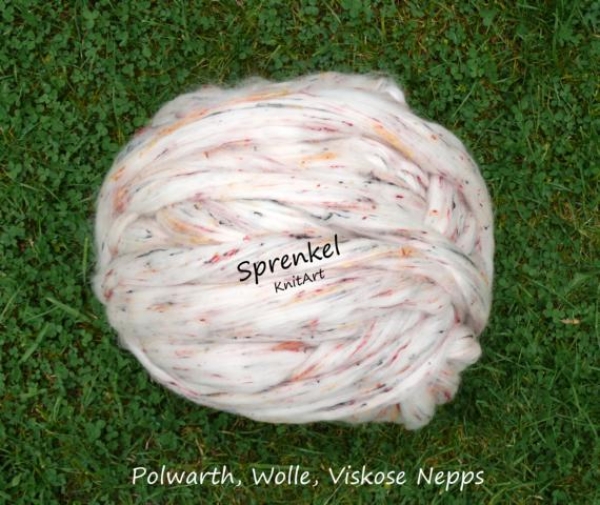 NEU Polwarth-Wolle-Viskose Nepps * Sprenkel *