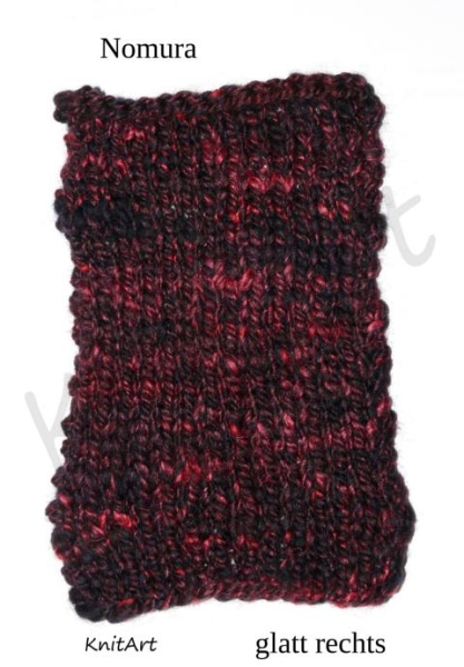NEU Nomura - BFL & Maulbeerseide - Rot Schwarz