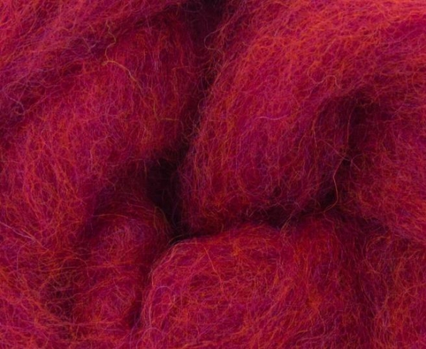 Corriedale Kardenband, Süsskirsche Rot