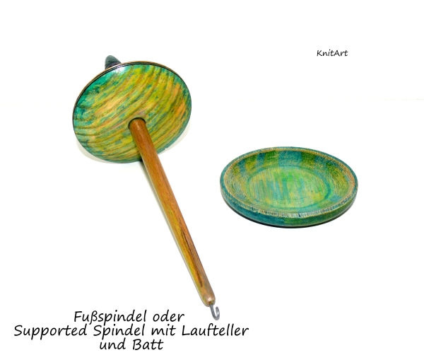 Fußspindel u./o. Supported Spindel, Laufteller & Batt - Geschenke Set