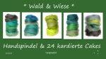 Adventskalender Wald & Wiese plus Handspindel - fluffig kardiert