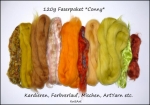 Faserpaket "Conny" Antik Gelb Herbst, Farbverlauf Kardieren Mischen ArtYarn etc.