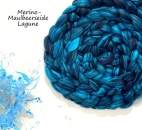 Merino Maulbeerseide, Lagune - Hell- und Dunkel Blau